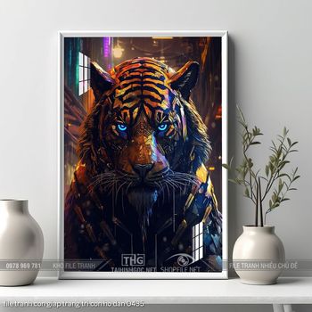 file tranh con giap trang tri con ho dan 0435