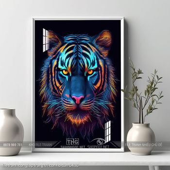 file tranh con giap trang tri con ho dan 0436