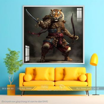 file tranh con giap trang tri con ho dan 0441