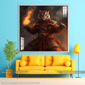 file tranh con giap trang tri con ho dan 0442