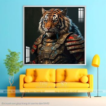 file tranh con giap trang tri con ho dan 0443