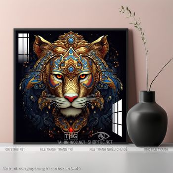 file tranh con giap trang tri con ho dan 0445