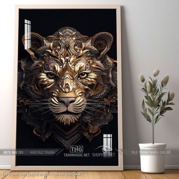 file tranh con giap trang tri con ho dan 0447