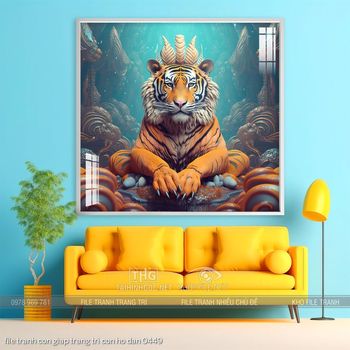 file tranh con giap trang tri con ho dan 0449