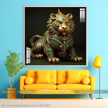 file tranh con giap trang tri con ho dan 0454