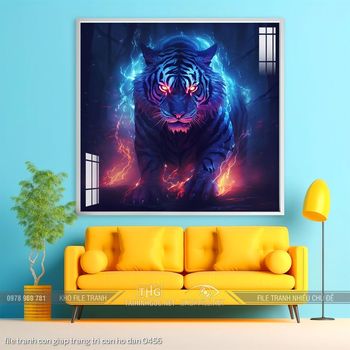 file tranh con giap trang tri con ho dan 0456