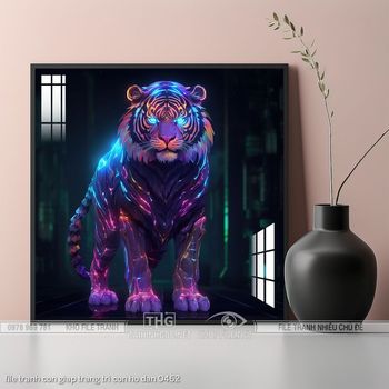 file tranh con giap trang tri con ho dan 0462