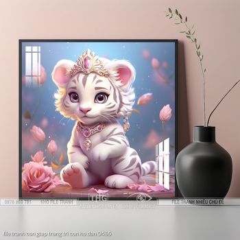 file tranh con giap trang tri con ho dan 0465