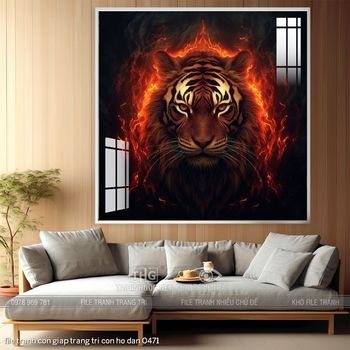 file tranh con giap trang tri con ho dan 0471