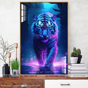 file tranh con giap trang tri con ho dan 0474