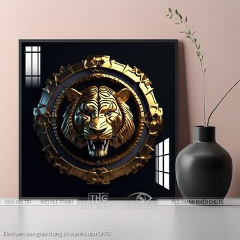 file tranh con giap trang tri con ho dan 0475