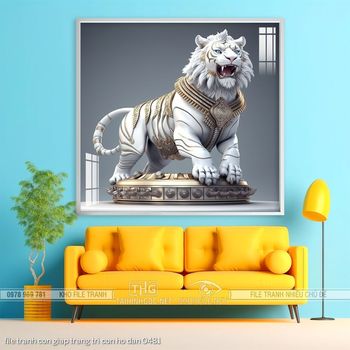 file tranh con giap trang tri con ho dan 0481