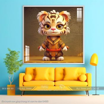 file tranh con giap trang tri con ho dan 0485