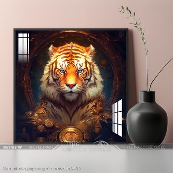 file tranh con giap trang tri con ho dan 0486