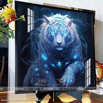 file tranh con giap trang tri con ho dan 0489