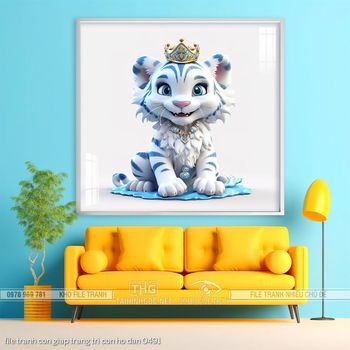 file tranh con giap trang tri con ho dan 0491