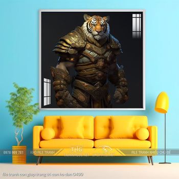 file tranh con giap trang tri con ho dan 0499