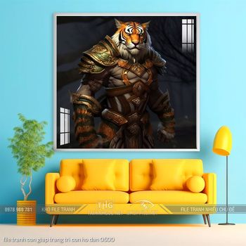 file tranh con giap trang tri con ho dan 0500