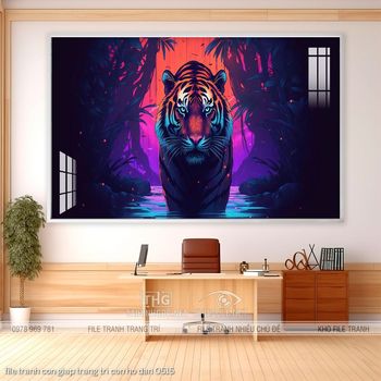 file tranh con giap trang tri con ho dan 0515