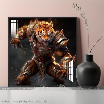 file tranh con giap trang tri con ho dan 0534