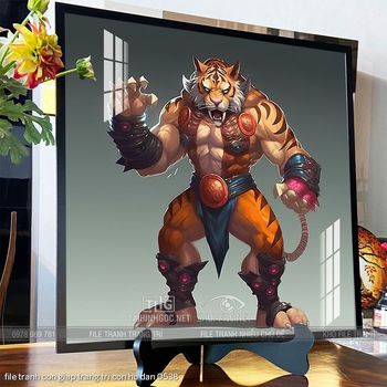 file tranh con giap trang tri con ho dan 0538