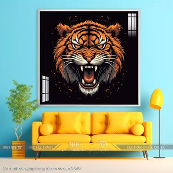 file tranh con giap trang tri con ho dan 0540