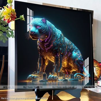 file tranh con giap trang tri con ho dan 0542