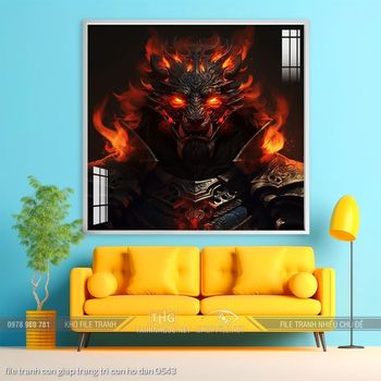 file tranh con giap trang tri con ho dan 0543