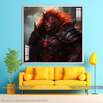 file tranh con giap trang tri con ho dan 0544