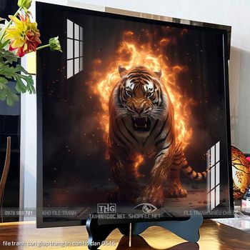 file tranh con giap trang tri con ho dan 0546