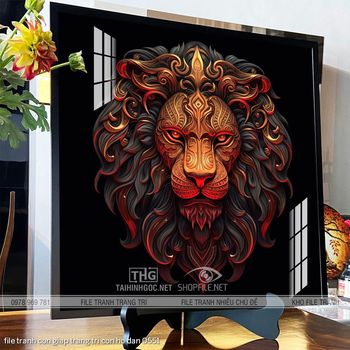 file tranh con giap trang tri con ho dan 0551