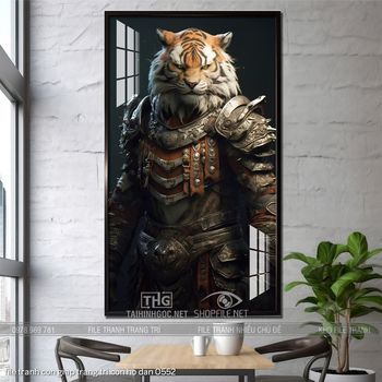 file tranh con giap trang tri con ho dan 0552