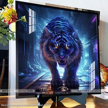 file tranh con giap trang tri con ho dan 0553