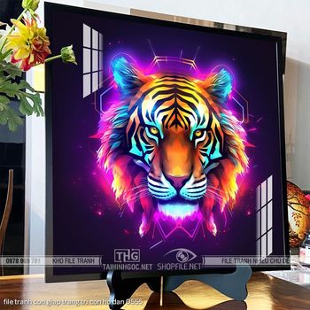 file tranh con giap trang tri con ho dan 0555