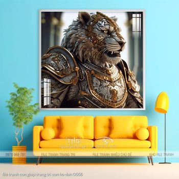 file tranh con giap trang tri con ho dan 0556