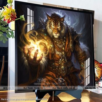 file tranh con giap trang tri con ho dan 0559