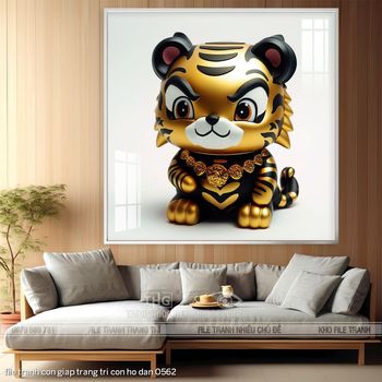 file tranh con giap trang tri con ho dan 0562