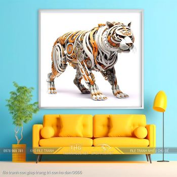 file tranh con giap trang tri con ho dan 0566