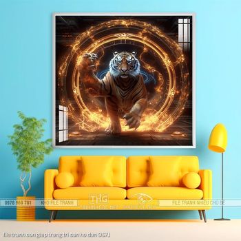 file tranh con giap trang tri con ho dan 0571