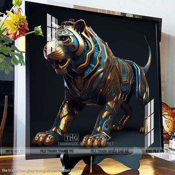 file tranh con giap trang tri con ho dan 0573