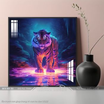 file tranh con giap trang tri con ho dan 0582