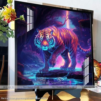 file tranh con giap trang tri con ho dan 0584