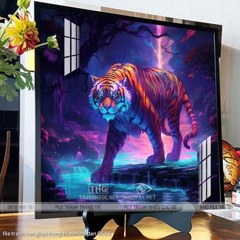 file tranh con giap trang tri con ho dan 0585