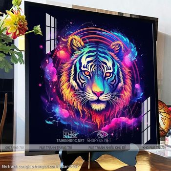 file tranh con giap trang tri con ho dan 0587