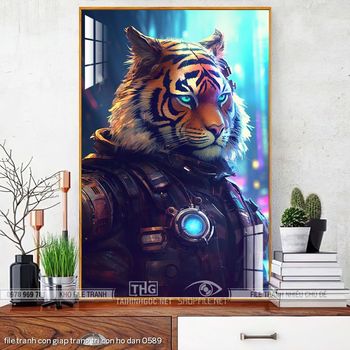 file tranh con giap trang tri con ho dan 0589