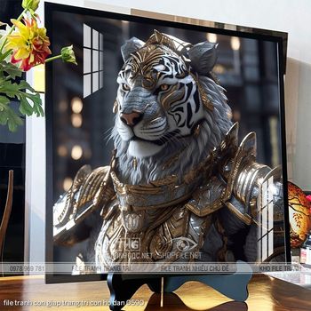 file tranh con giap trang tri con ho dan 0590