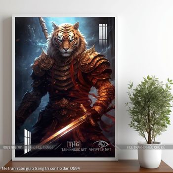 file tranh con giap trang tri con ho dan 0594