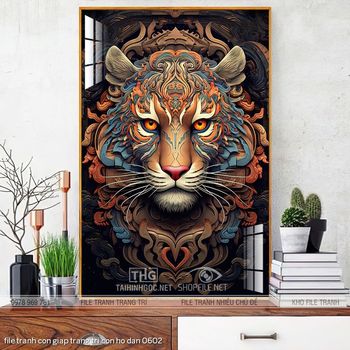 file tranh con giap trang tri con ho dan 0602