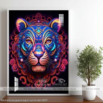 file tranh con giap trang tri con ho dan 0607