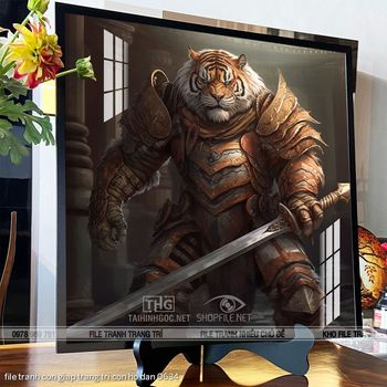 file tranh con giap trang tri con ho dan 0634